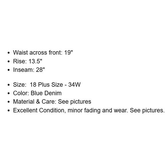 Levis Denizen Jeans Plus Size 18 34W Blue Denim Ultra High Rise Crop Flare - Picture 5 of 13